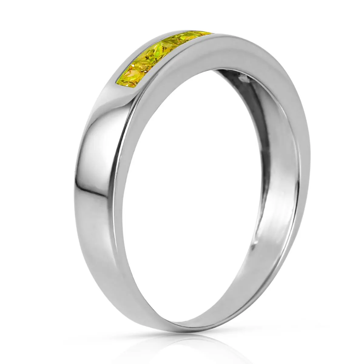 0.6 Carat 14K Solid White Gold Feelings Are Forever Peridot Ring