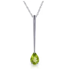 0.65 Carat 14K Solid White Gold Loving Presence Peridot Necklace