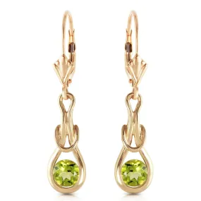 1.3 Carat 14K Solid Yellow Gold Elysian Peridot Earrings