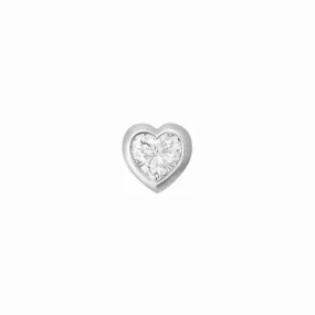 14k Skinny Fancy Heart (white)
