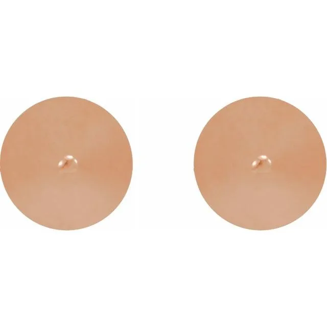 14K Yellow Gold Spike Earrings
