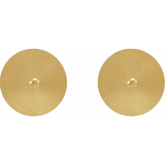 14K Yellow Gold Spike Earrings