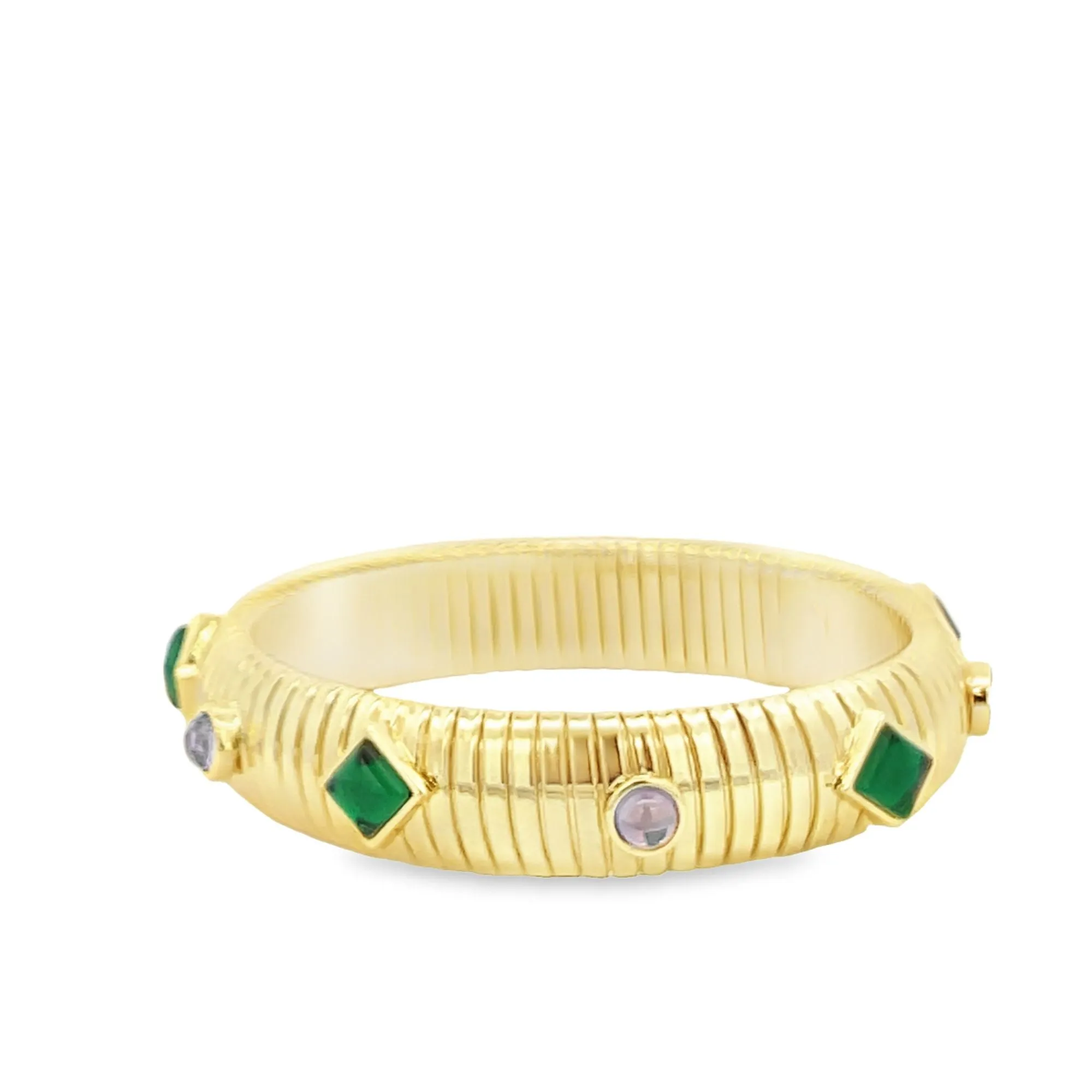 14mm Snake link Bangle With Stones