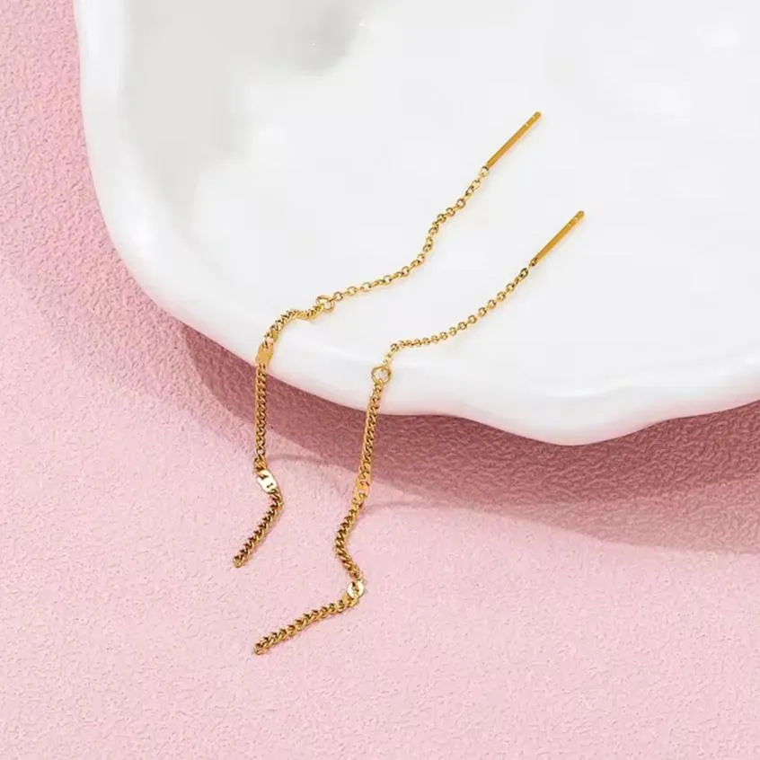 18K Gold-Filled Long Threader Earrings
