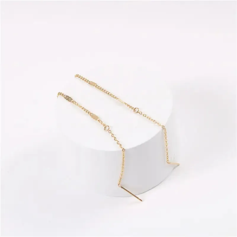 18K Gold-Filled Long Threader Earrings