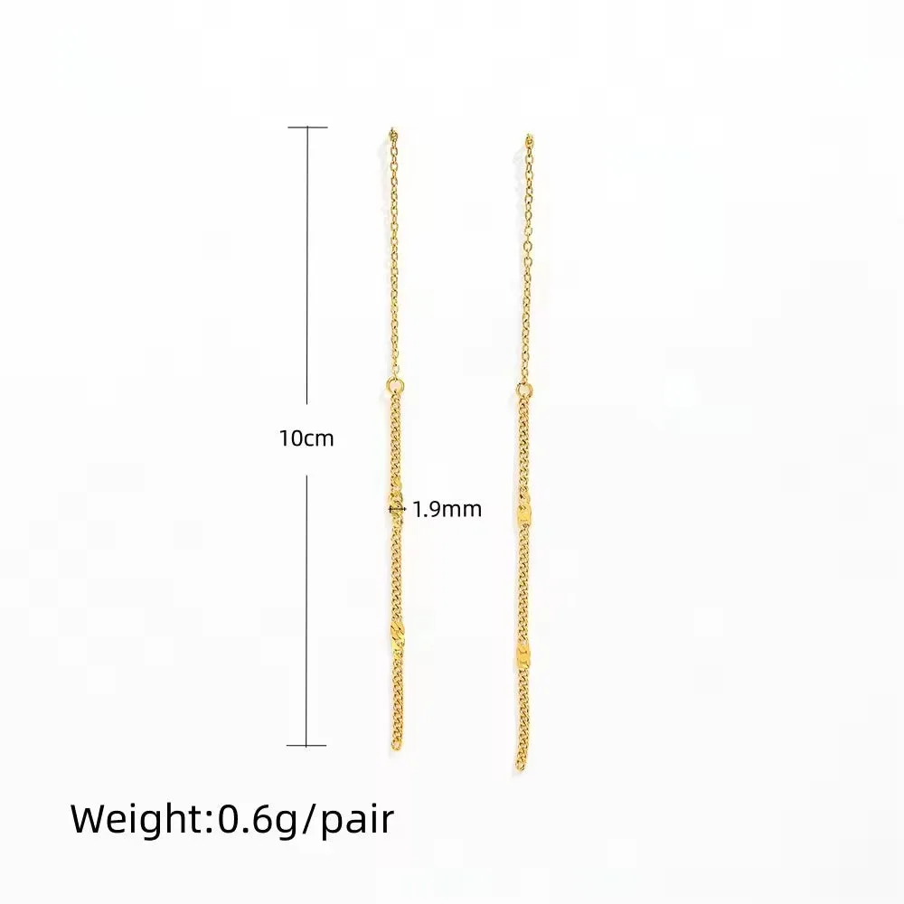 18K Gold-Filled Long Threader Earrings