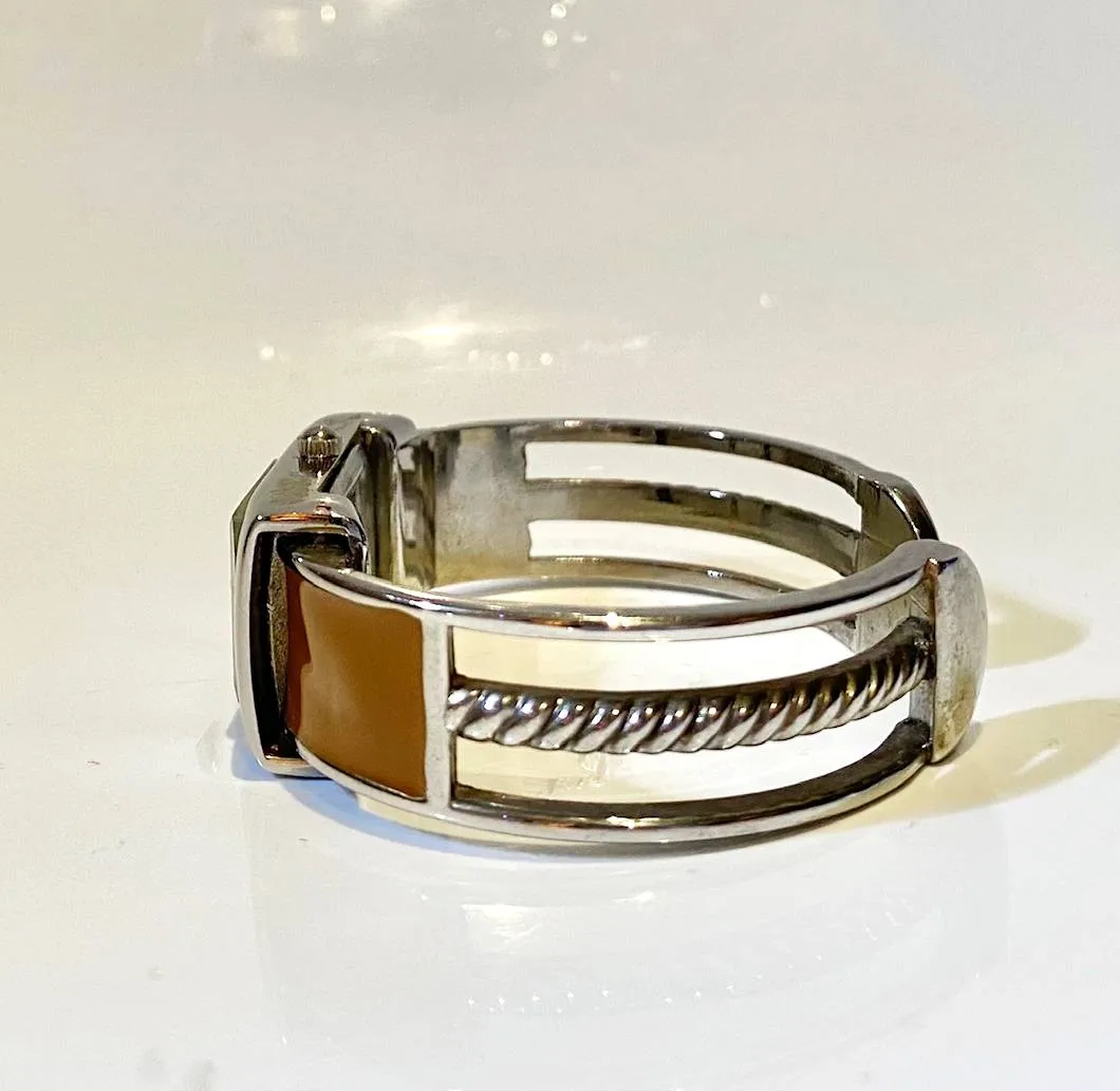 1990S GUCCI QUARTZ LACQUERED BANGLE WATCH