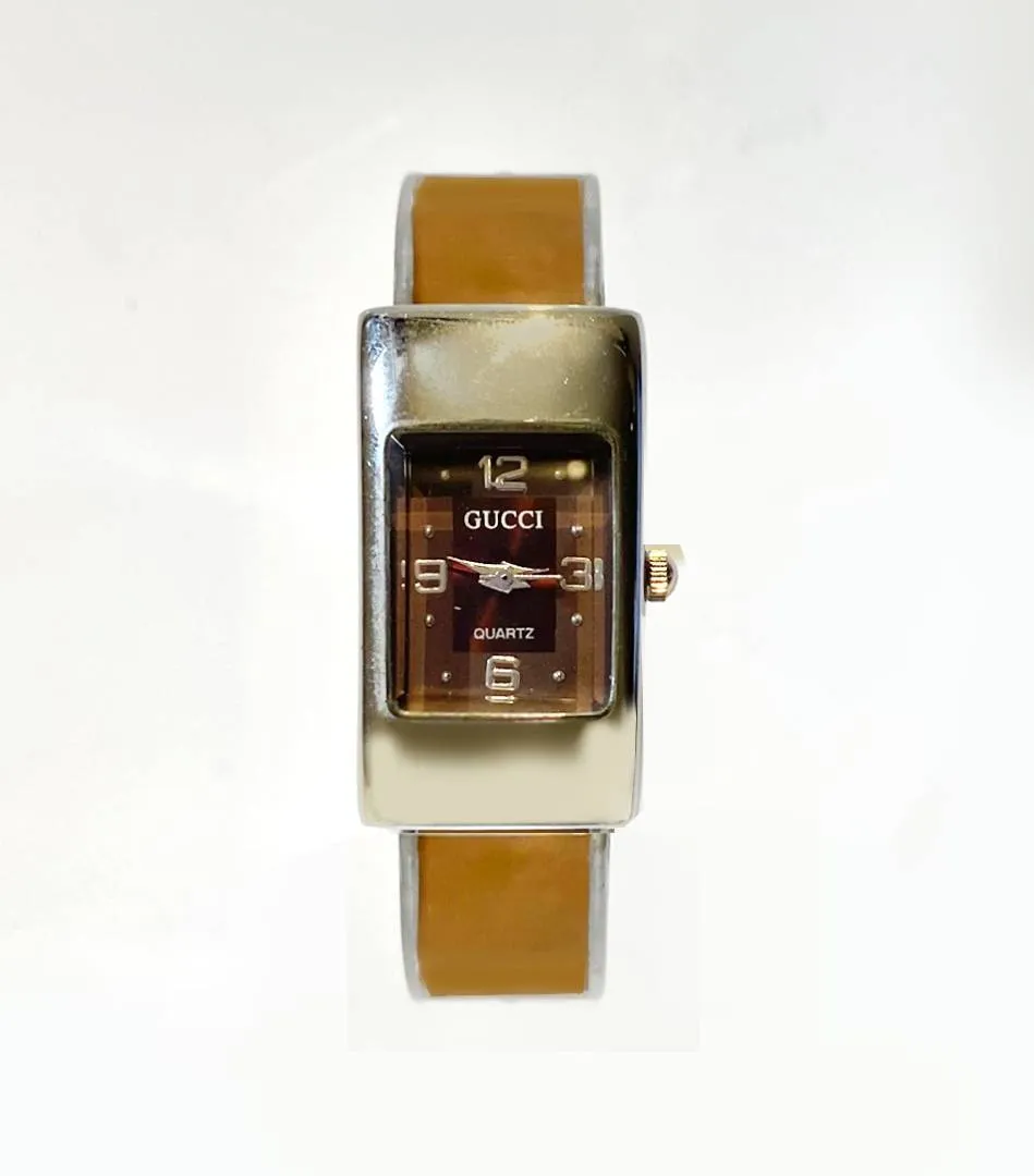 1990S GUCCI QUARTZ LACQUERED BANGLE WATCH