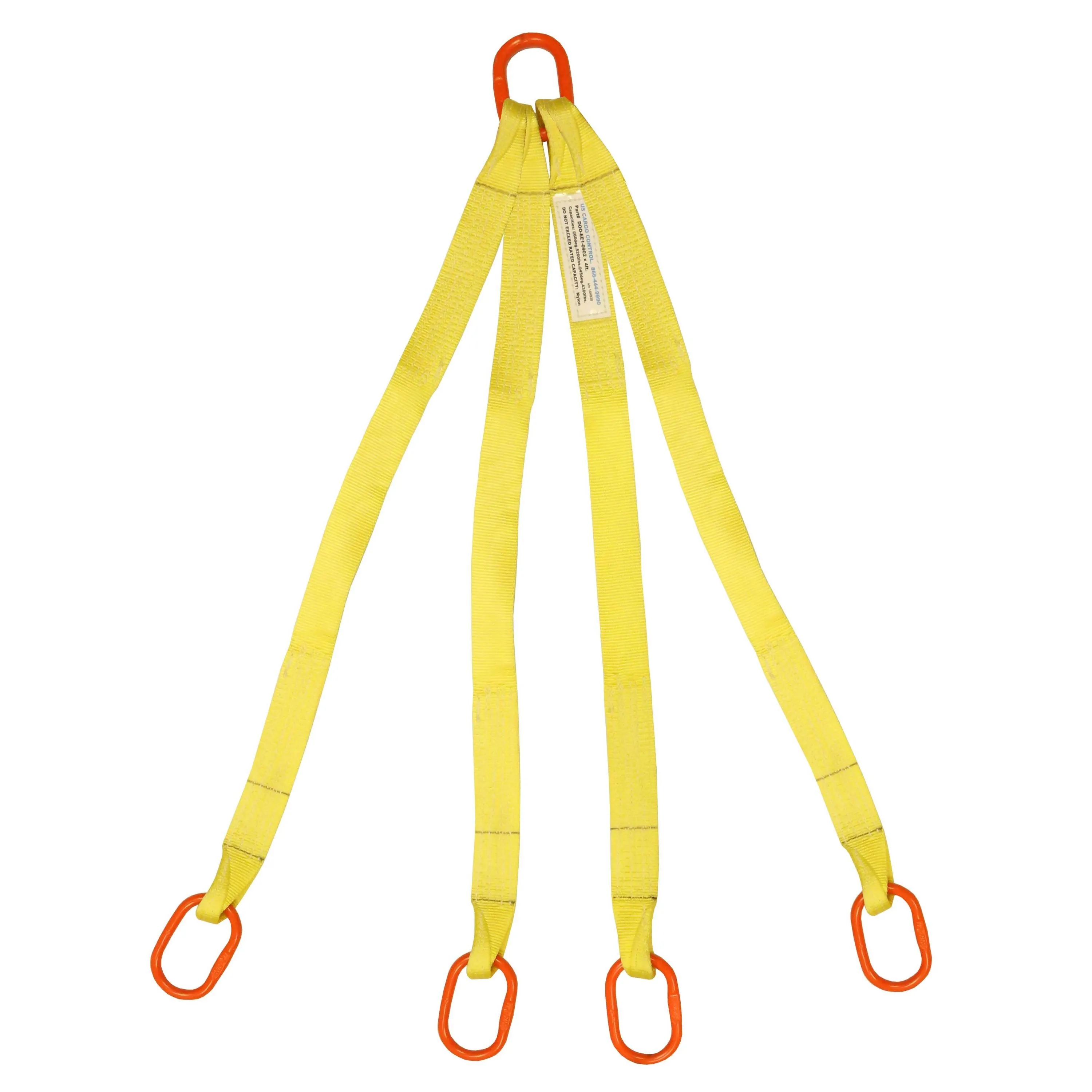 2"x18' (2 ply) Quad Leg Nylon Sling w/ Master Link Both Ends