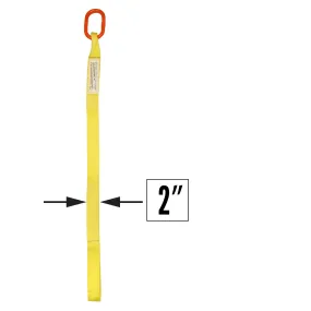 2"x8' (1 ply) Single Leg Nylon Sling w/ Master Link & Sewn Loop