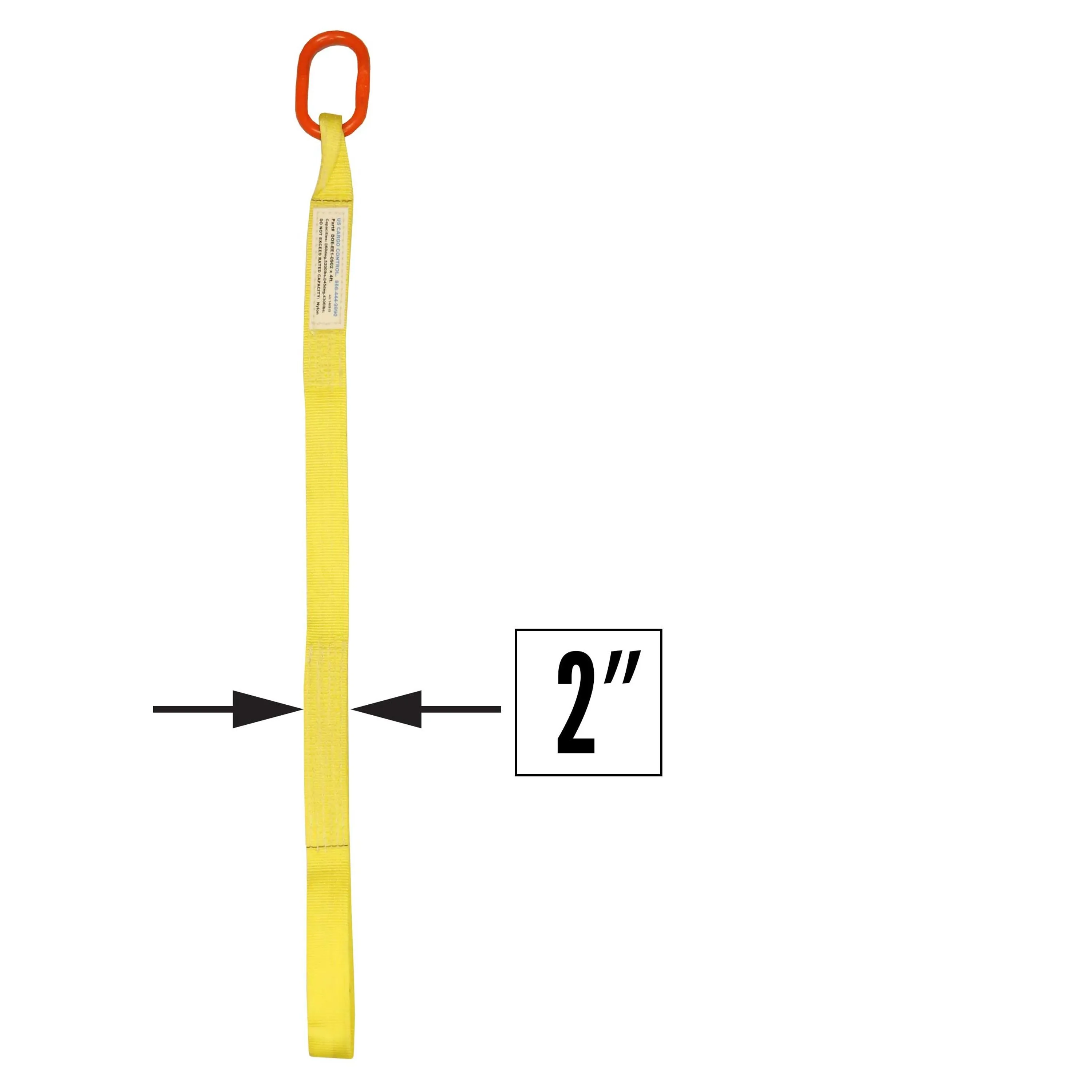 2"x8' (1 ply) Single Leg Nylon Sling w/ Master Link & Sewn Loop