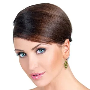 5.32 Carat 14K Solid Rose Gold Flower Peridot Earrings