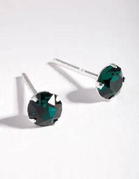 5mm Emerald Stud Earrings