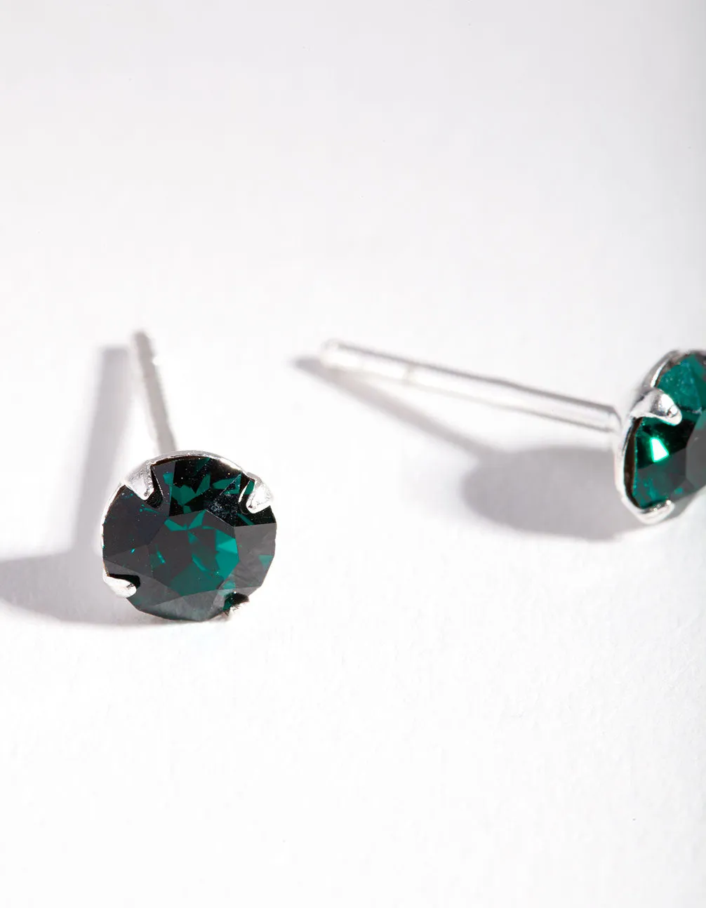 5mm Emerald Stud Earrings