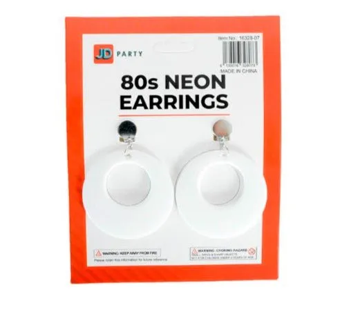 80's Neon Clip-on Earrings