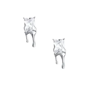 925 Silver Drop Earrings CZ Diamond