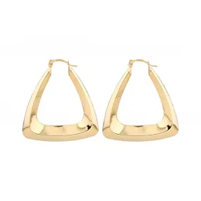 9ct Yellow Gold Basket Creole Earrings