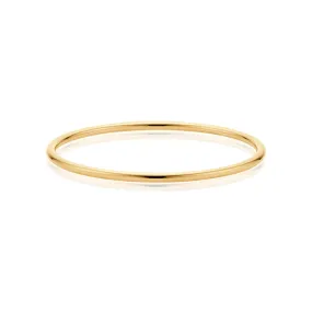 9ct Yellow Gold Silver Filled 60x3mm Golf Bangle
