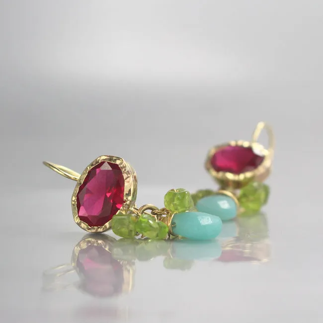 9K Gold Cubic Zirconia Eye Earrings
