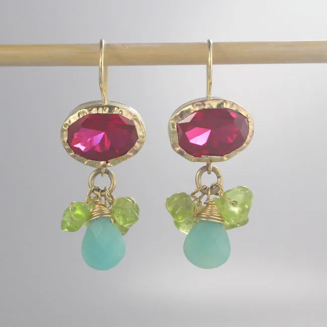 9K Gold Cubic Zirconia Eye Earrings