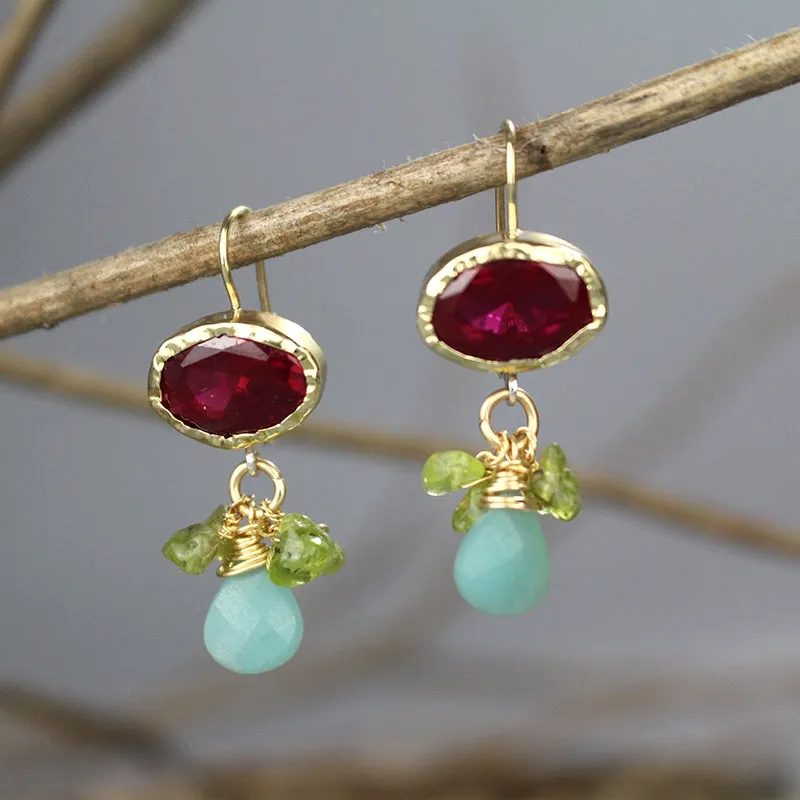 9K Gold Cubic Zirconia Eye Earrings