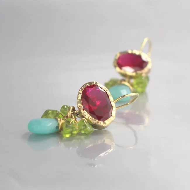 9K Gold Cubic Zirconia Eye Earrings