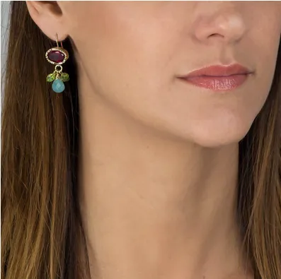9K Gold Cubic Zirconia Eye Earrings