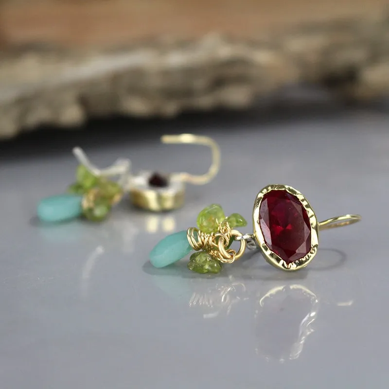 9K Gold Cubic Zirconia Eye Earrings