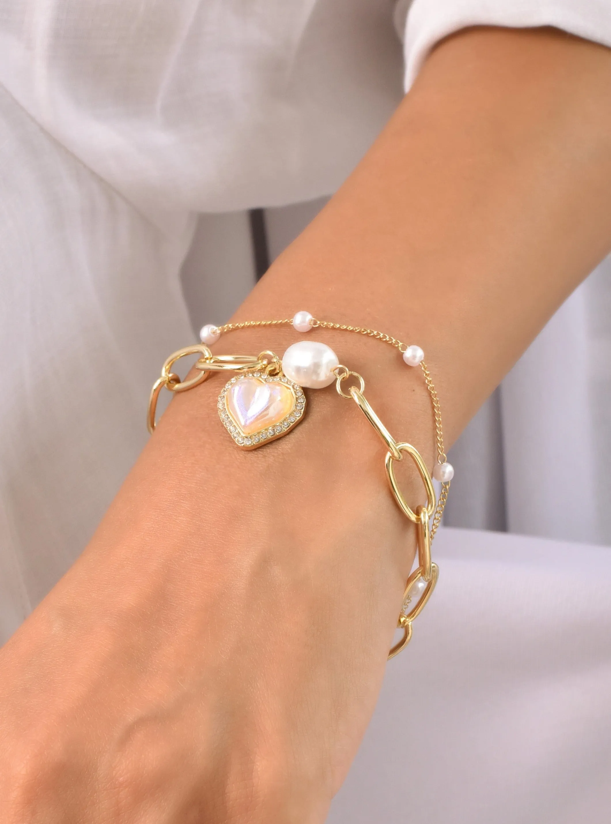 Abigail Charms Layered Bracelet