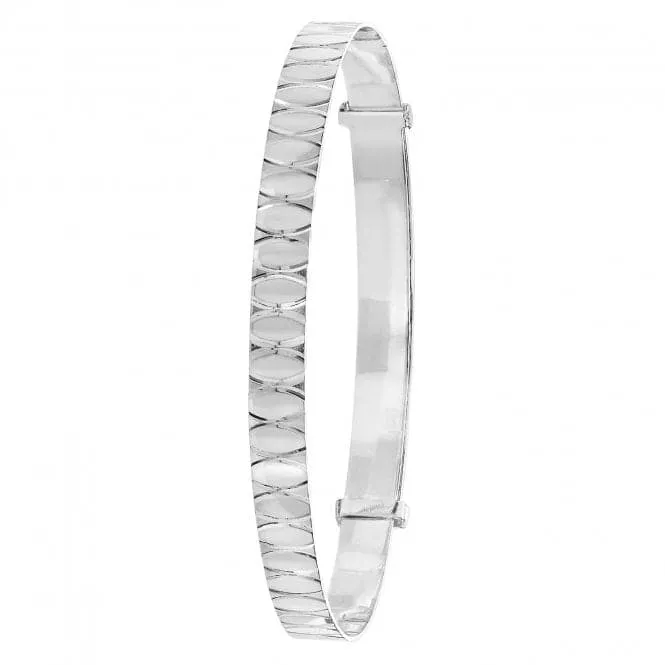 Acotis Silver Expandable Bangle Round Dia Cut G4411