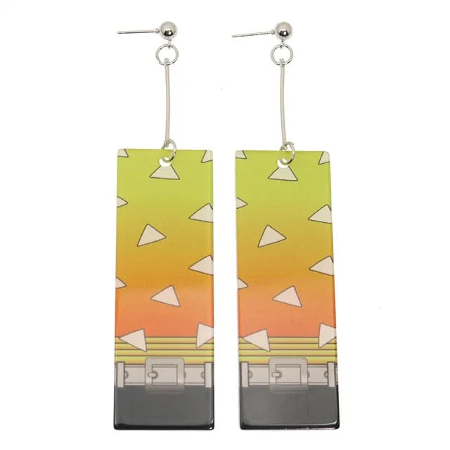 Acrylic Tanjiro Earrings
