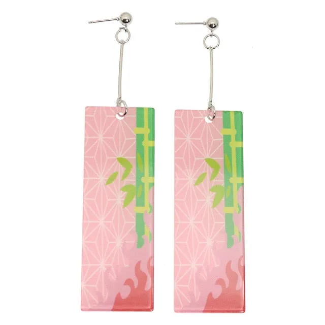 Acrylic Tanjiro Earrings