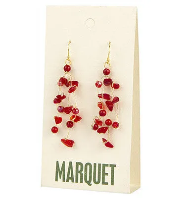 Akha Floating Earrings in Lava Rocks