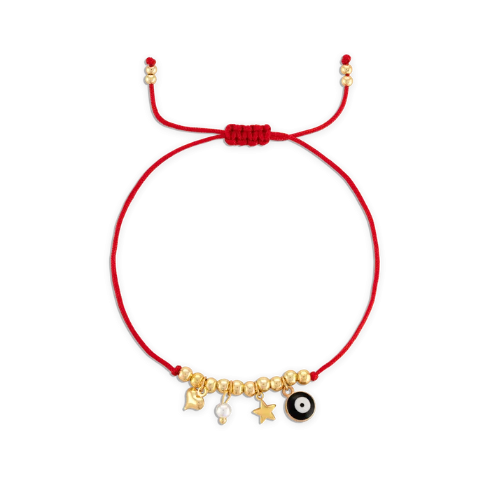 Alexa Leigh - Red String Bracelet in Gold