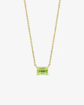 Amalfi Emerald Cut Peridot Pendant