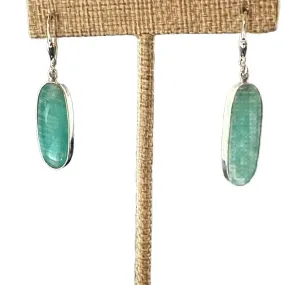 Amazonite Dangle Earrings Pierced Sterling Silver