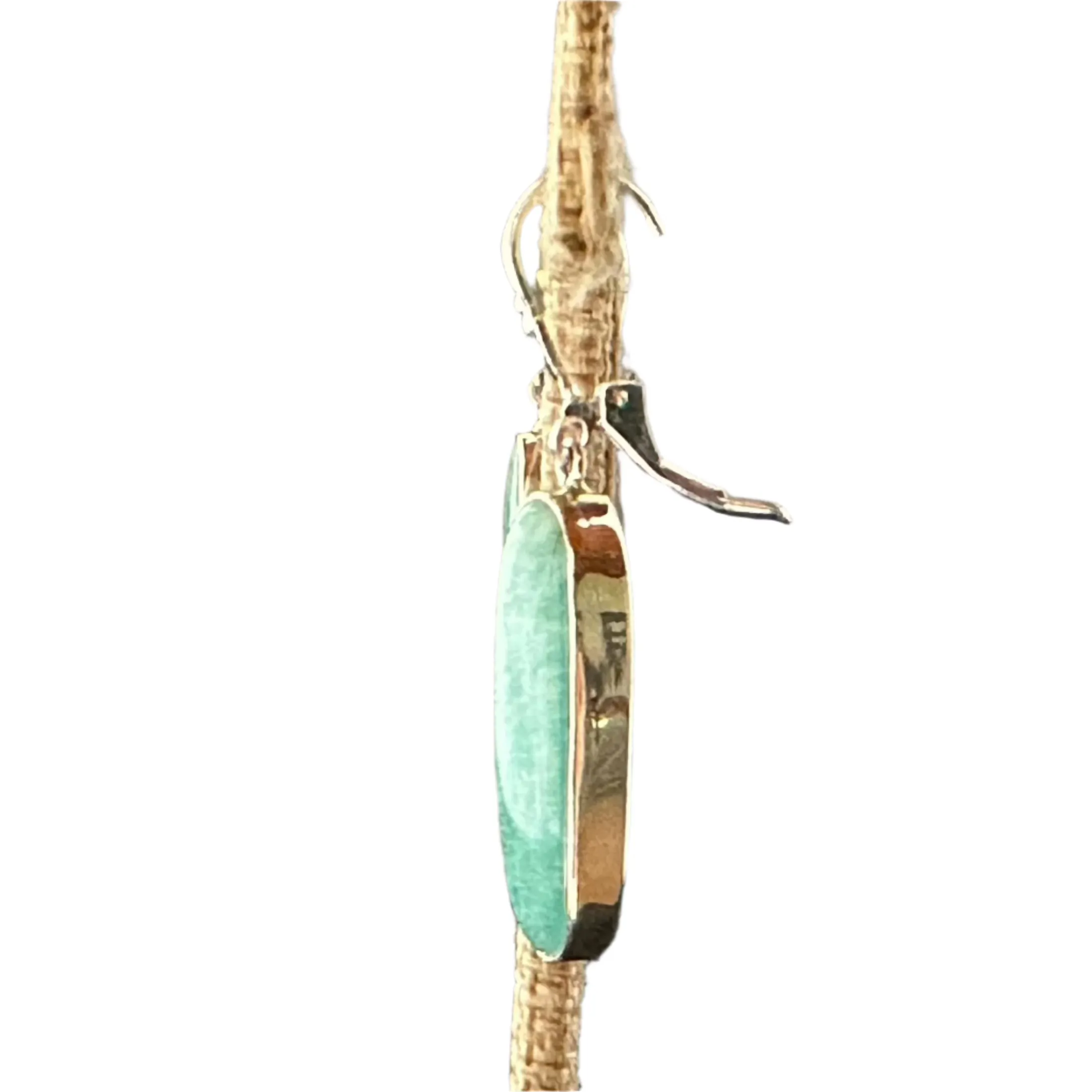 Amazonite Dangle Earrings Pierced Sterling Silver