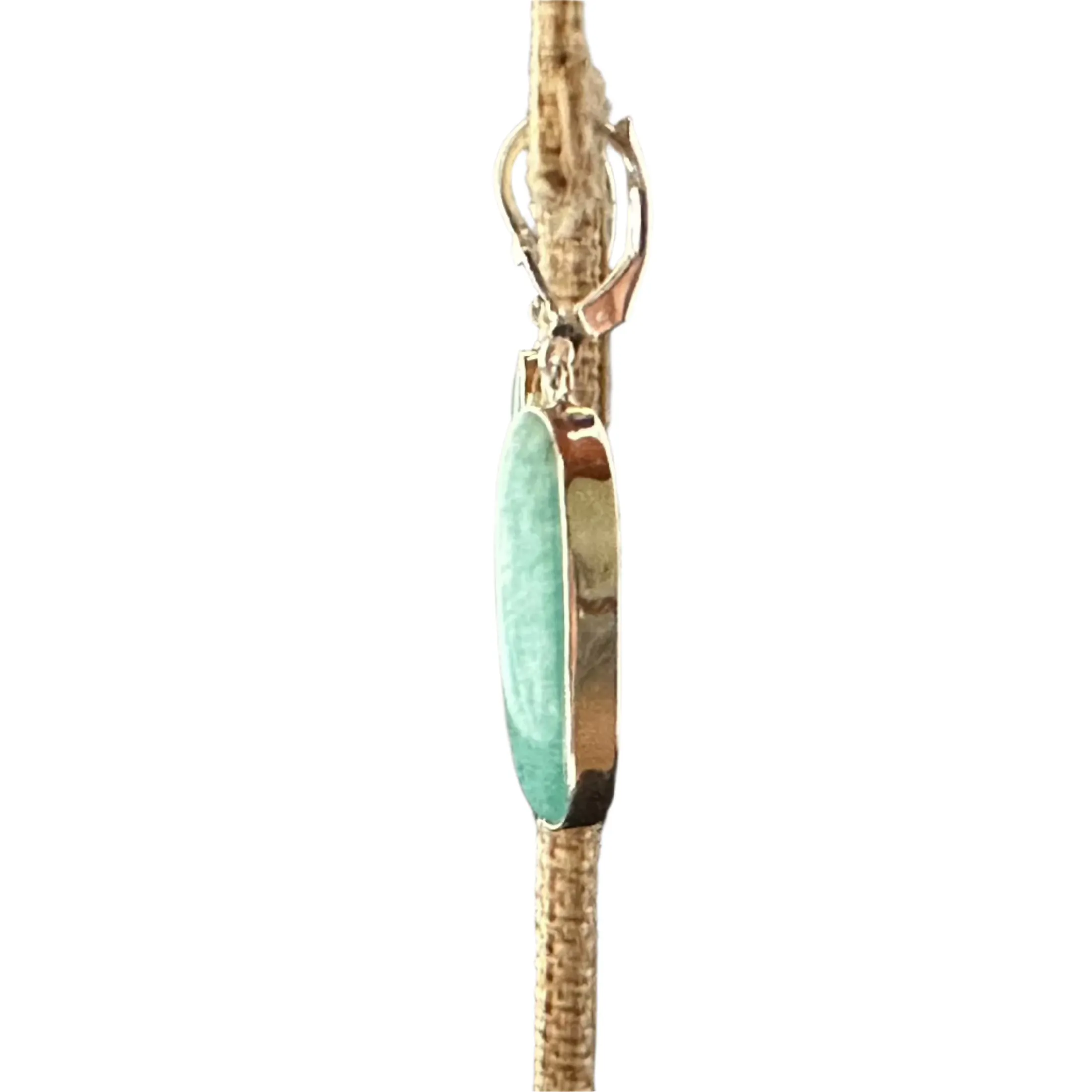 Amazonite Dangle Earrings Pierced Sterling Silver