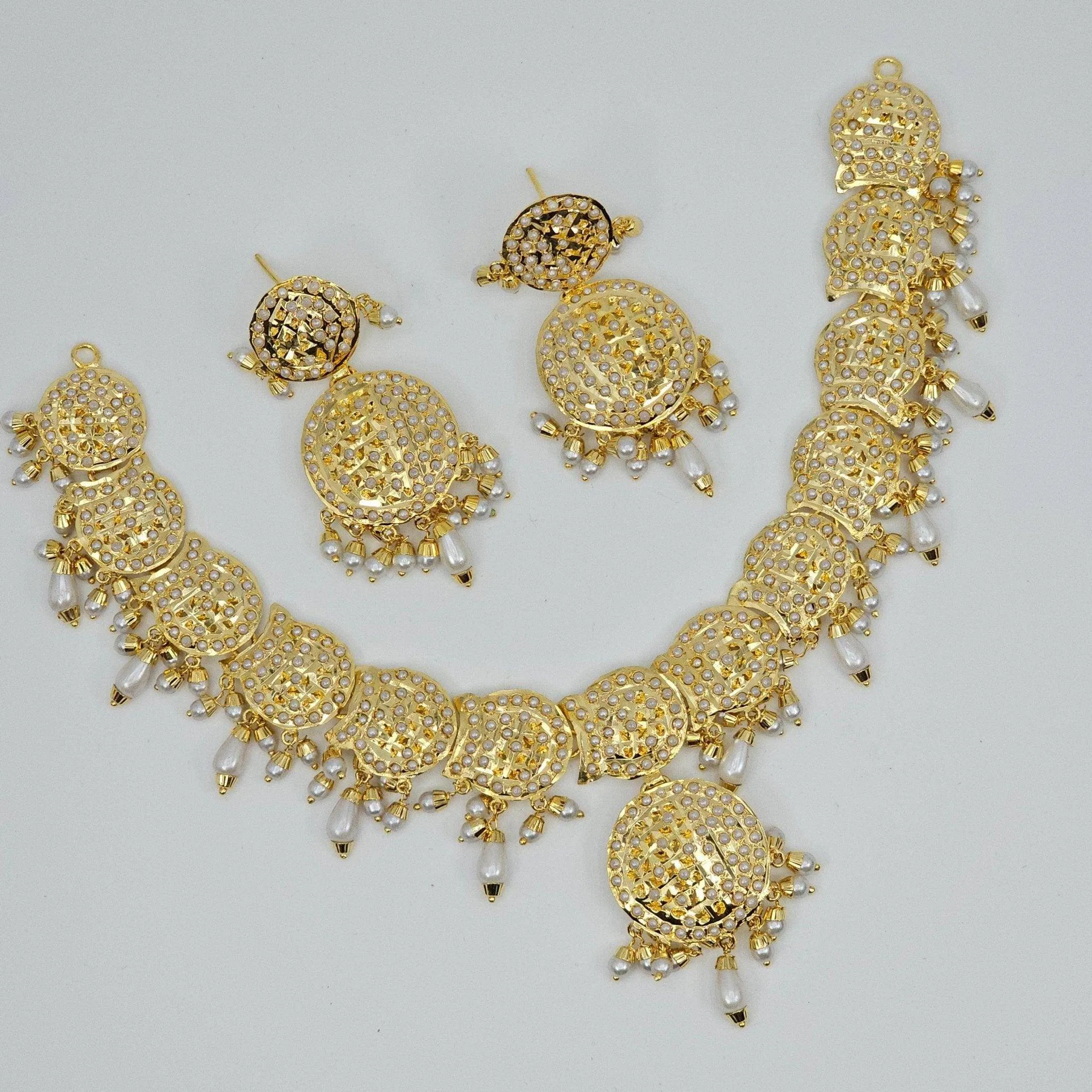 Anjum Premium Quality Jadau Nauratan Choker Set