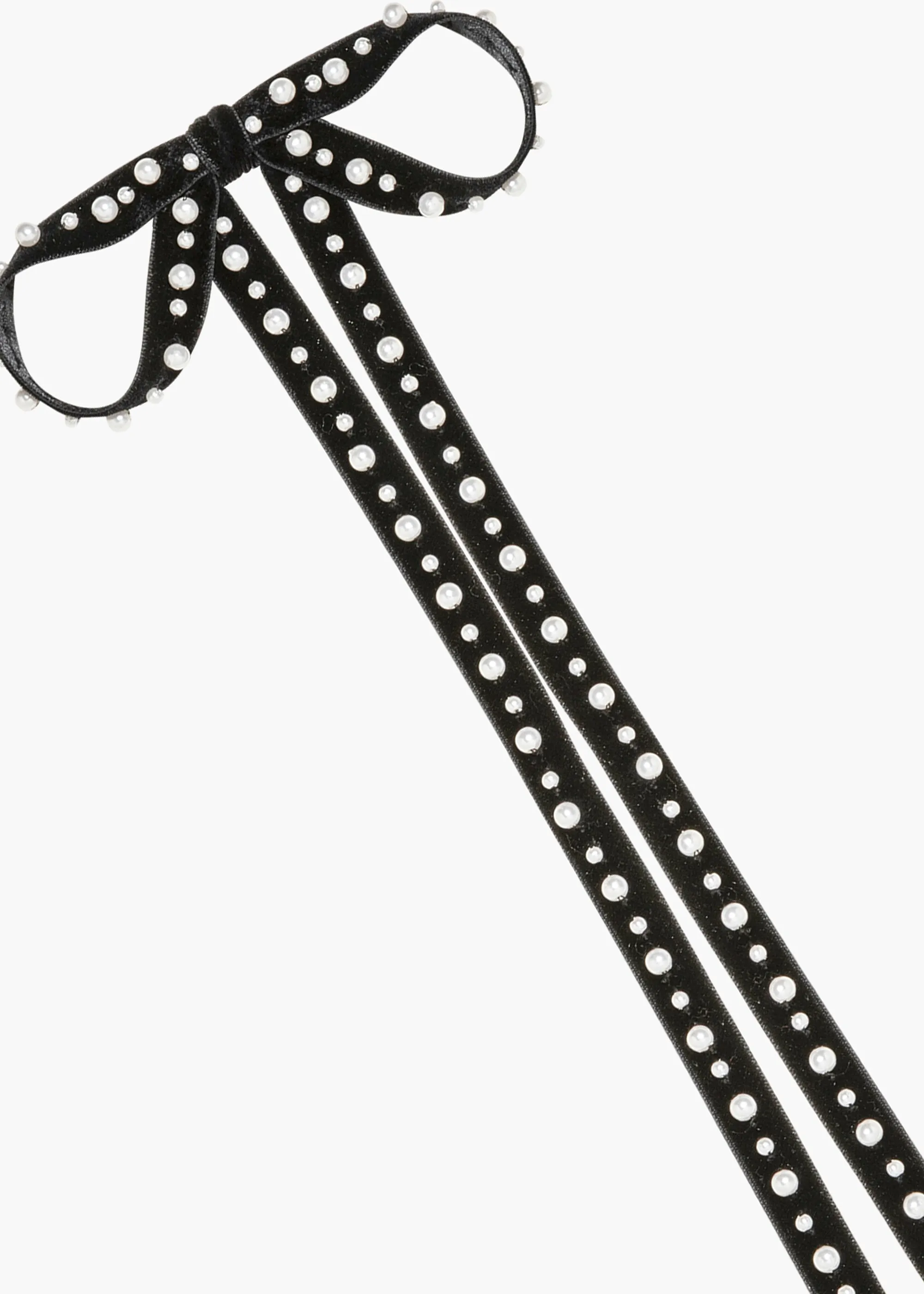 Annalee Bow Barrette -- Black Pearl