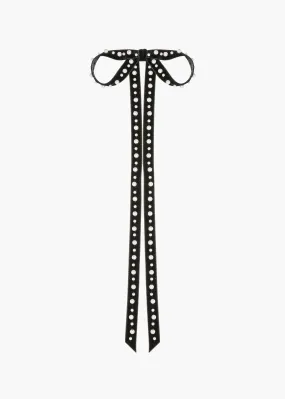 Annalee Bow Barrette -- Black Pearl