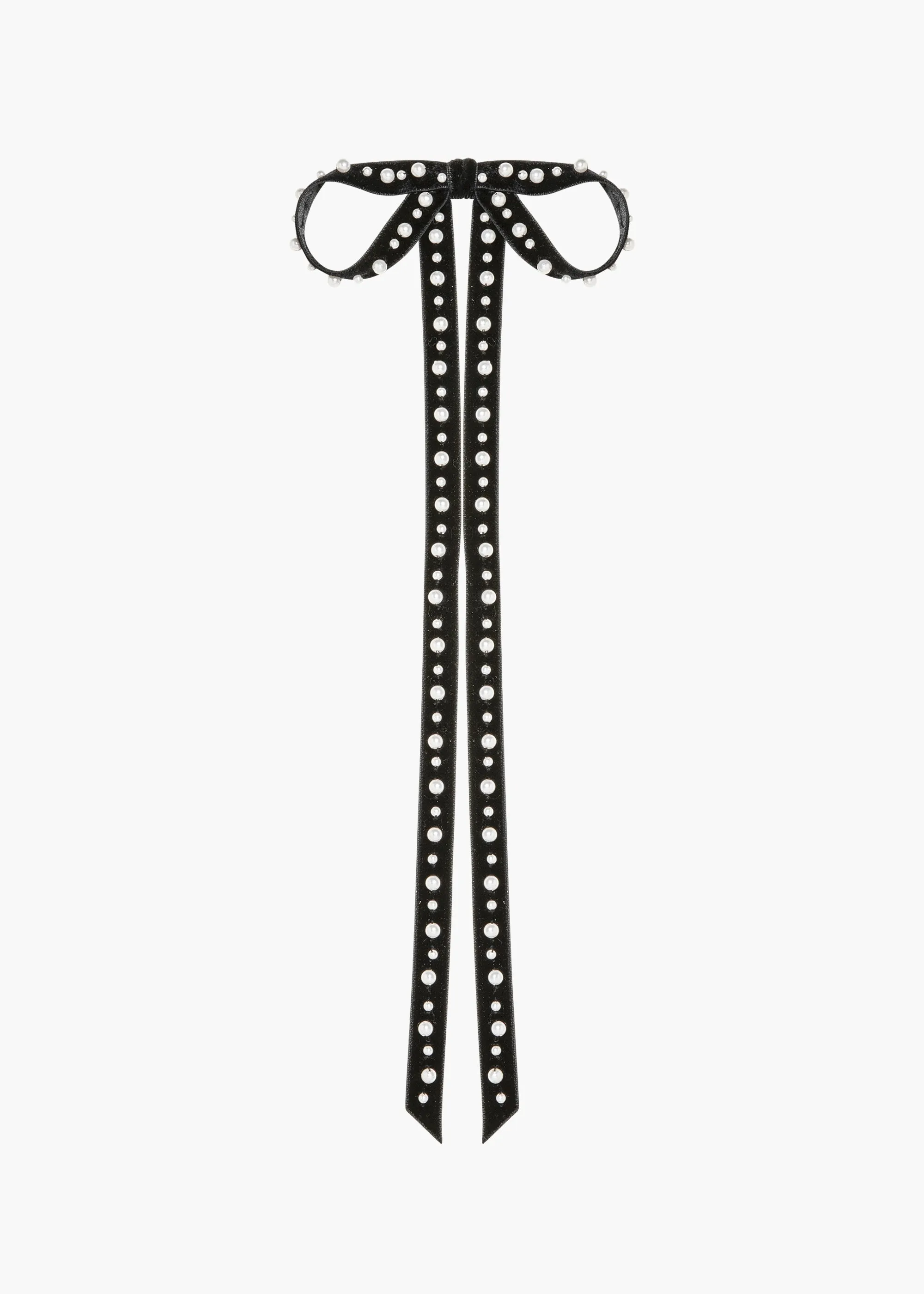 Annalee Bow Barrette -- Black Pearl