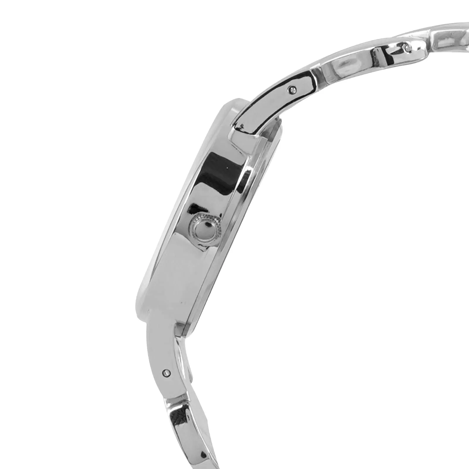 Athens Black Dial Silver Metallic Link Strap Analog Women's Watch