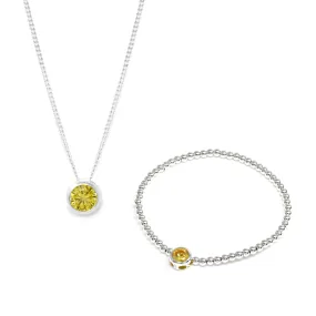 August Birthstone Gift Set - Silver