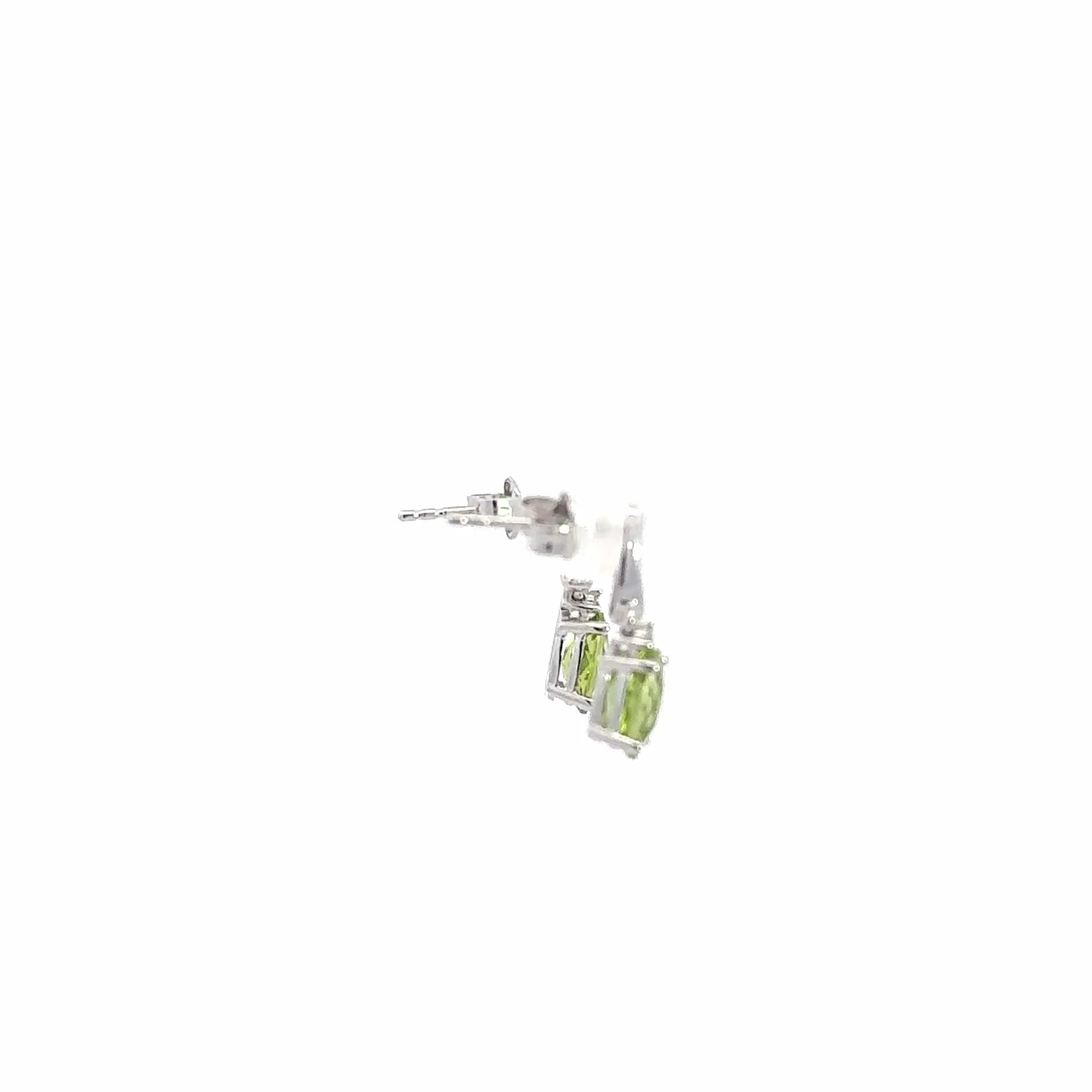 Baikalla™ Classic 14k White Gold Peridot Dangle Earrings