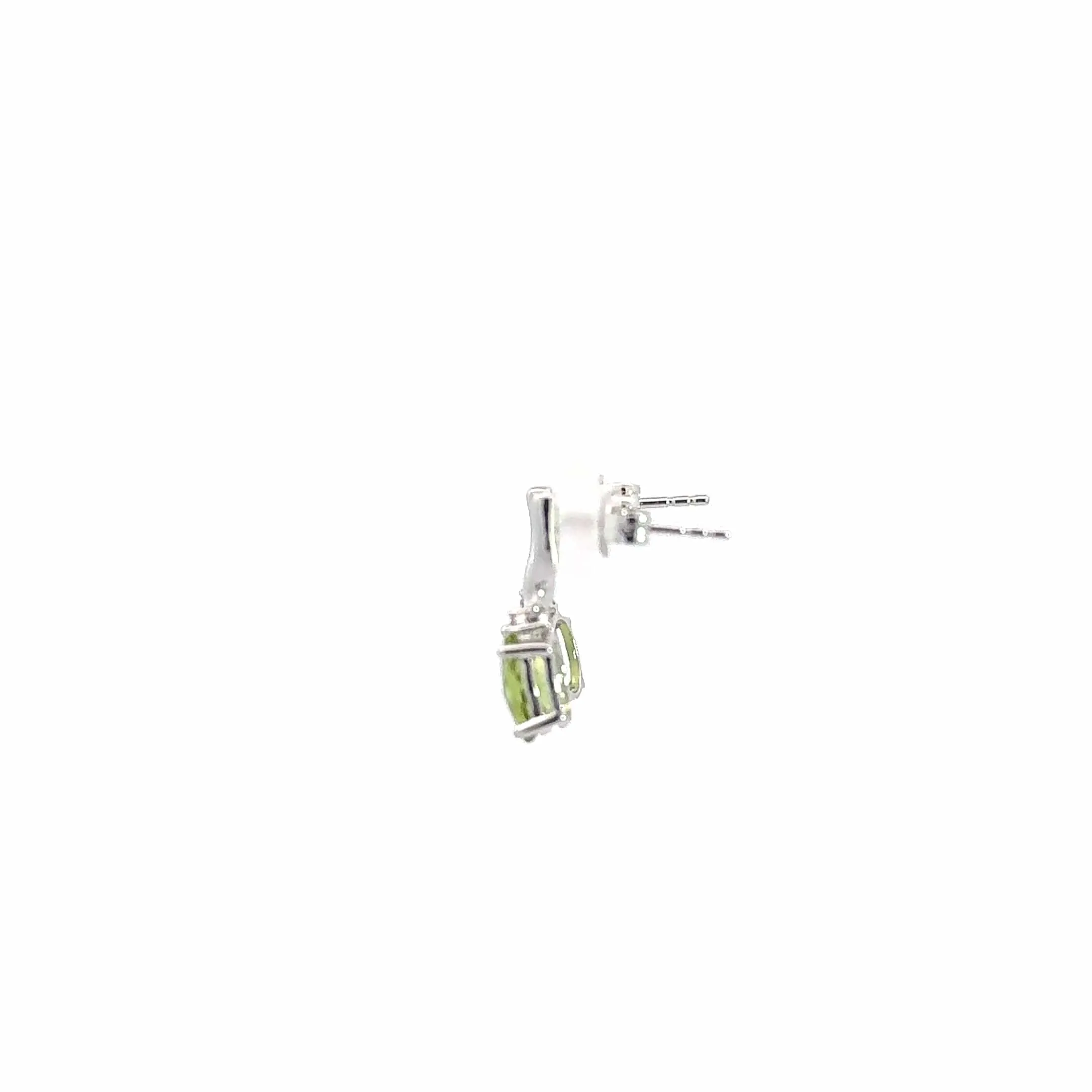 Baikalla™ Classic 14k White Gold Peridot Dangle Earrings
