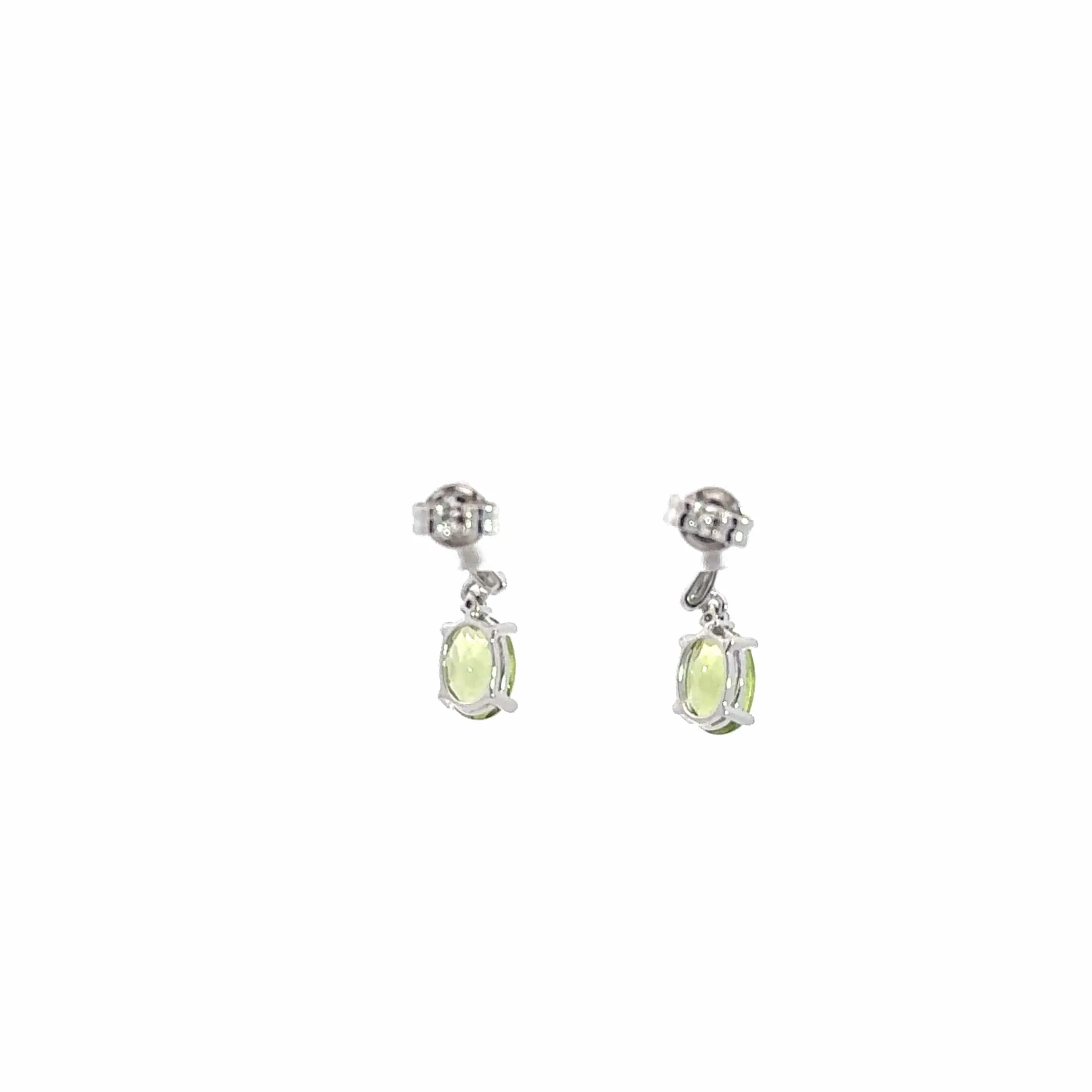Baikalla™ Classic 14k White Gold Peridot Dangle Earrings