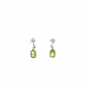 Baikalla™ Classic 14k White Gold Peridot Dangle Earrings