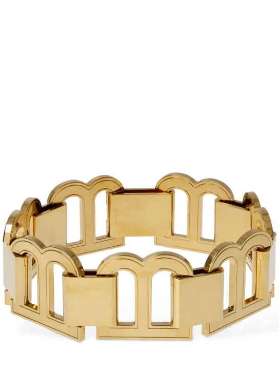 Balenciaga   XL Hourglass brass choker necklace 