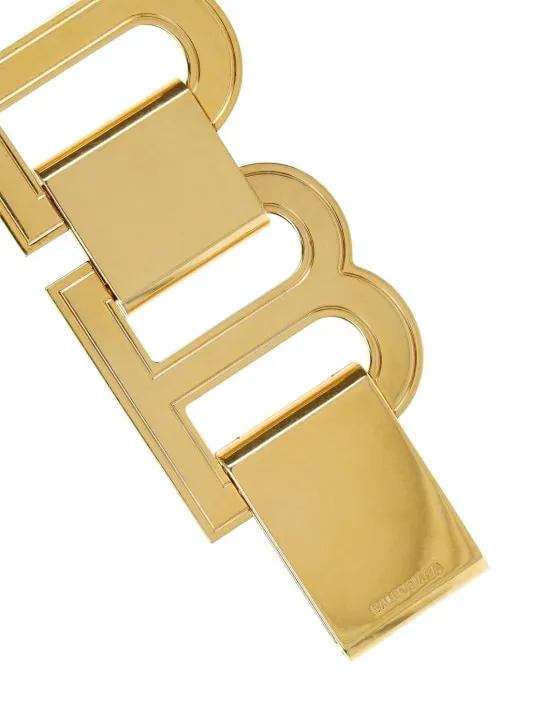 Balenciaga   XL Hourglass brass choker necklace 